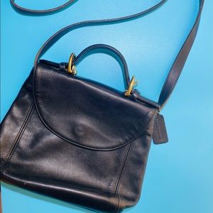Black Leather Coach Crossbody
